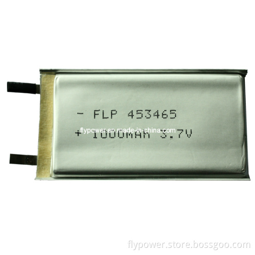 3.7V 1000mAh Lithium Ion Polymer Battery Pack (FLP-453465 cell)